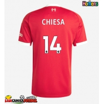 Camisa de Futebol Liverpool Federico Chiesa #14 Equipamento Principal 2025-26 Manga Curta